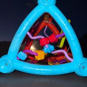 Bright Blue Triangle Bead Maze Activity Toy for Toddlers